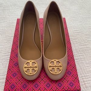 Tory Burch Nappa Leather Wedge Heels